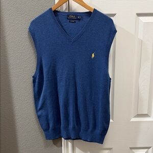 Ralph Lauren men’s blue vest Pima cotton size XL